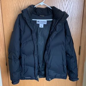 Womens Black Columbia Titanium Down Winter Ski Coat Jacket Size Small